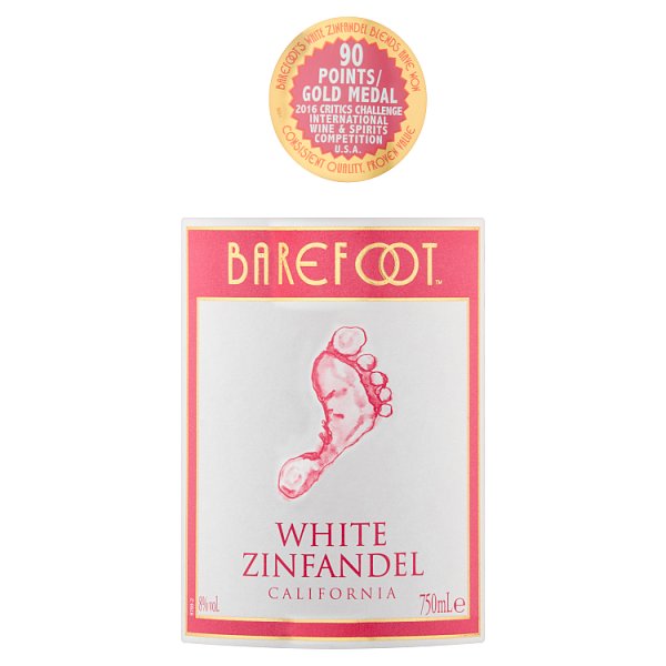 Barefoot White Zinfandel Rose Wine 6 x 750ml
