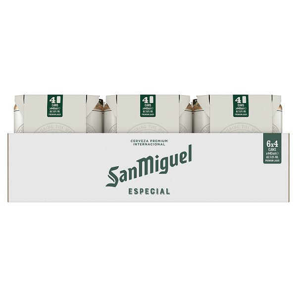 San Miguel Premium Lager Beer Cans 24 x 440ml