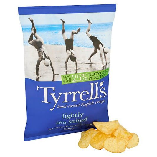 Tyrrells Lightly Sea Salted Sharing Crisps 8 x 150g