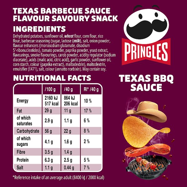 Pringles Texas BBQ Sharing Crisps 6 x 165g