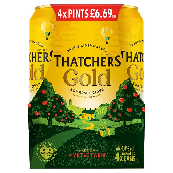 Thatchers Gold Somerset Cider 24 x 568ml