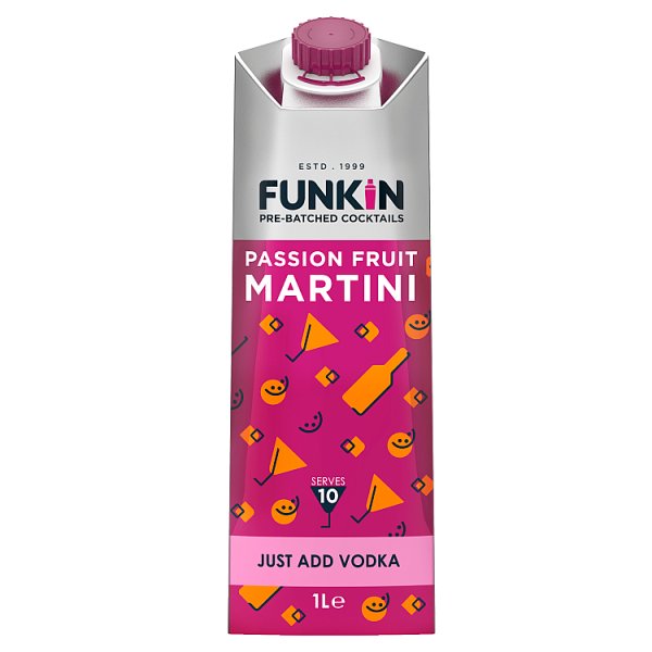 Funkin Pre-Batched Cocktails Passion Fruit Martini - 1L
