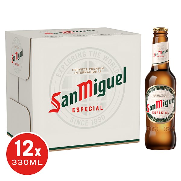 San Miguel Premium Lager Beer Bottles 12 x 330ml