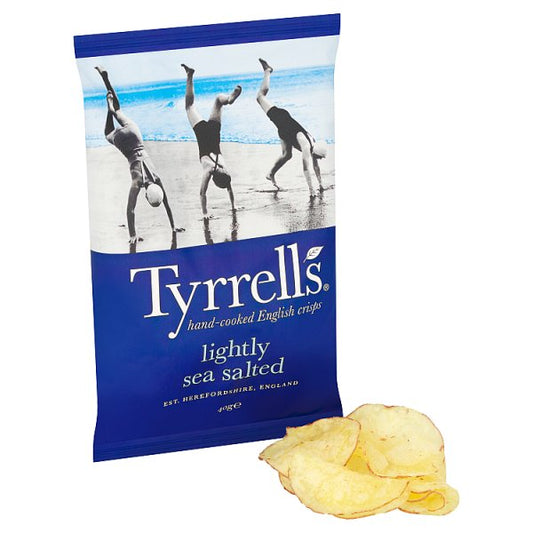 Tyrrells Lightly Sea Salted Crisps 24 x 40g