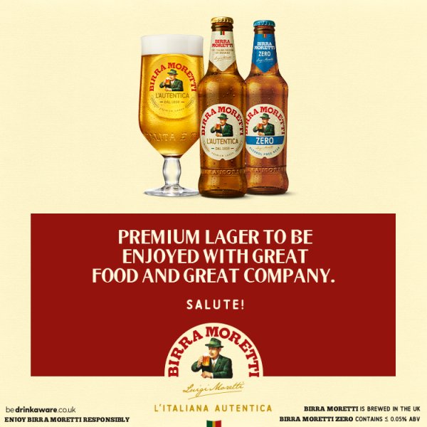 Birra Moretti Premium Lager Beer Can 24x440ml