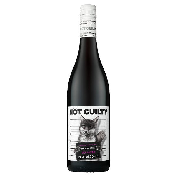 Not Guilty Red Blend Alcohol Free Australian Red Wine 6 x 75cl