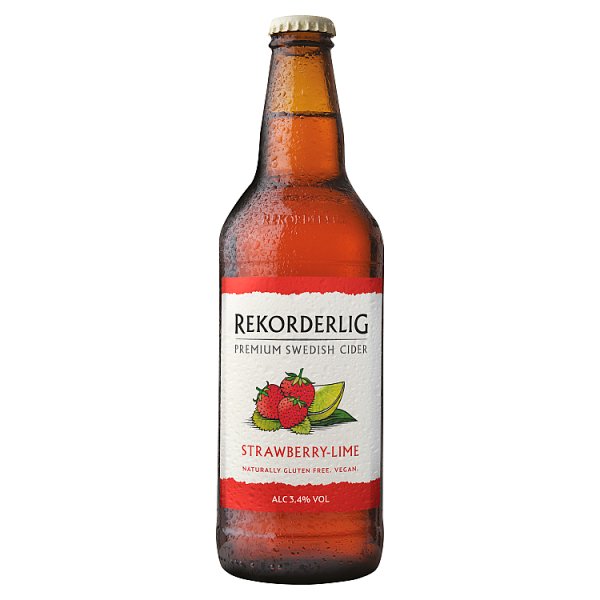 Rekorderlig Strawberry-Lime Premium Swedish Cider 8 x 500ml Bottles