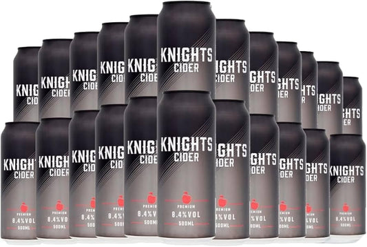Knights Premium Cider 24 x 500ML Cans ABV 8.4%