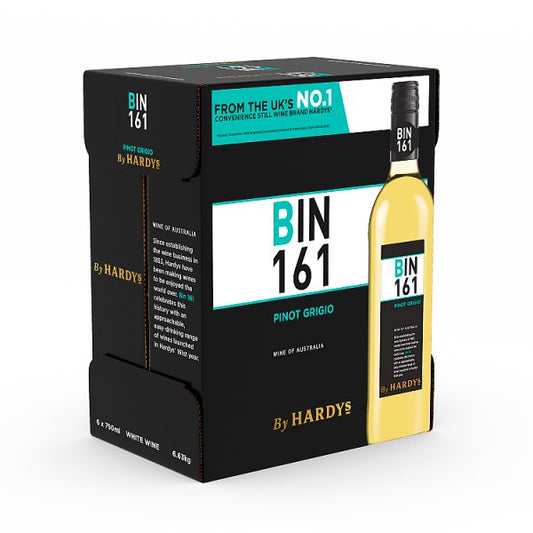 Bin 161 By Hardys Pinot Grigio White Wine 6 x 75cl