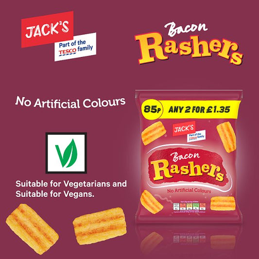Jack's Bacon Rashers 18 x 60g