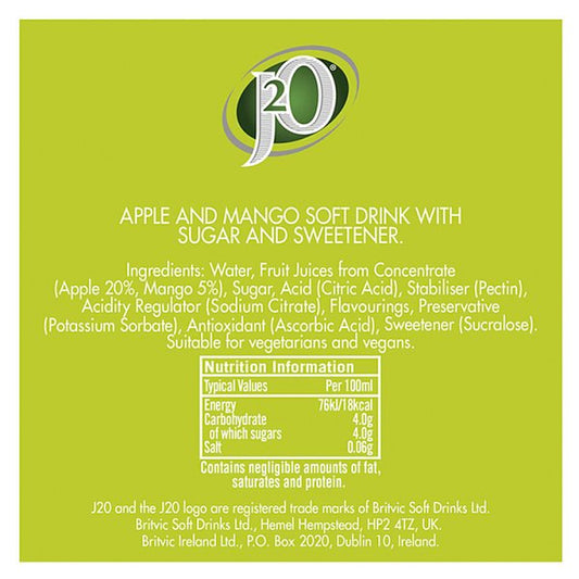 J2O Apple & Mango 12 x 275ml
