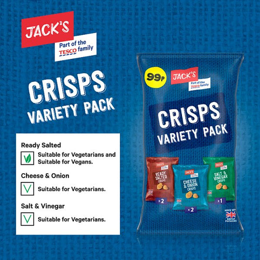 Jack's Crisps Variety Pack 50 x 20g