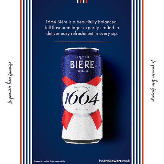 Kronenbourg 1664 Bière Blonde 24 x 440ml Cans
