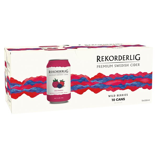 Rekorderlig Wild Berries Premium Fruit Cider Can 10 x 330ml