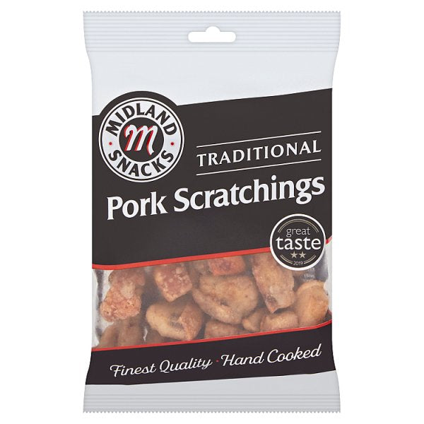 Midland Snacks Traditional Pork Scratchings 84 x 70g