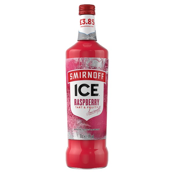 Smirnoff Ice Raspberry 4% vol Ready To Drink Premix 70cl Bottle (Case of 6)