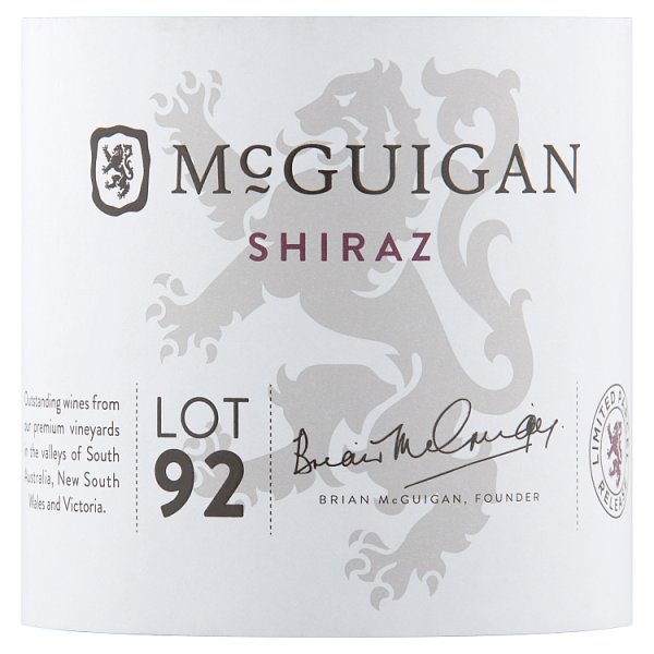 McGuigan Lot 92 Shiraz 6 x 75cl Bottles