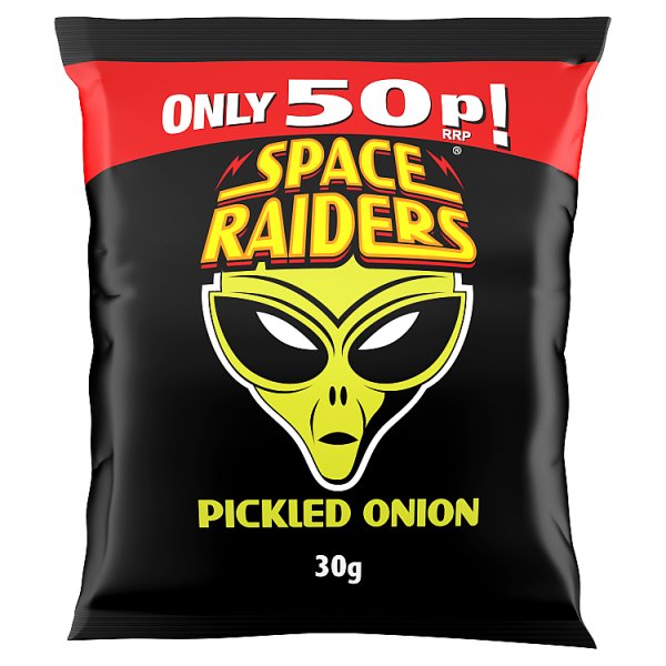 Space Raiders Pickled Onion Crisps 36 x 30g