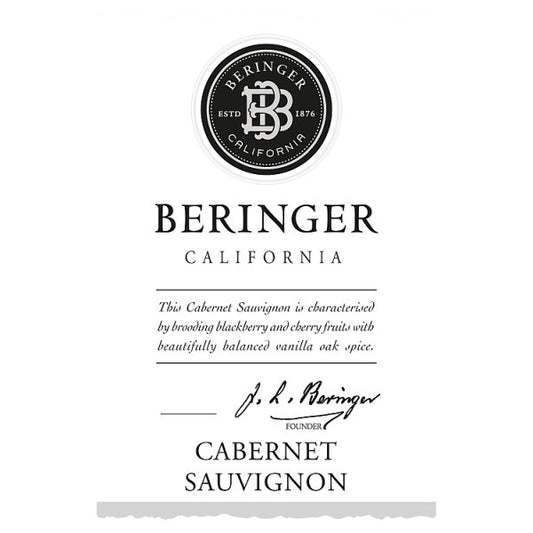 Beringer Cabernet Sauvignon 6 x 750ml Bottles