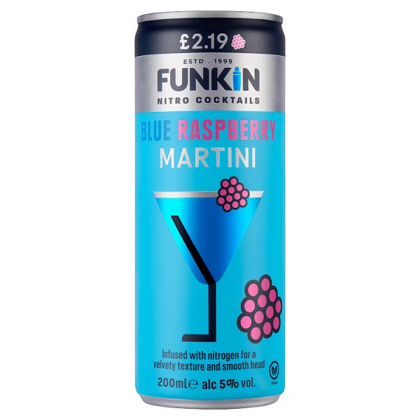Funkin Nitro Cocktails Blue Raspberry Martini 12 x 200ml