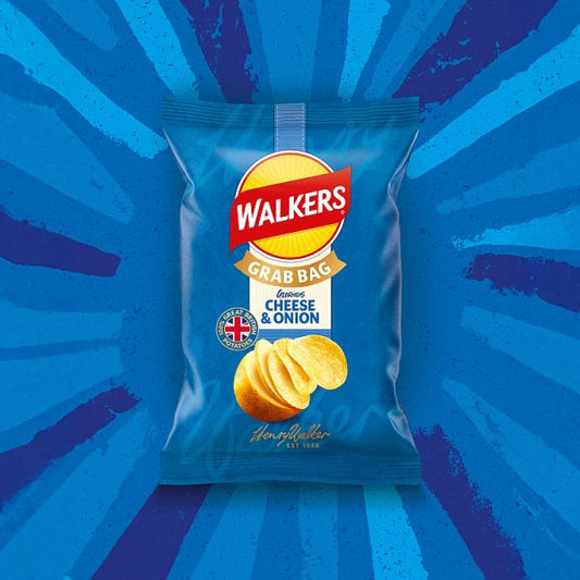 Walkers Cheese & Onion Grab Bag Crisps 32 x 45g