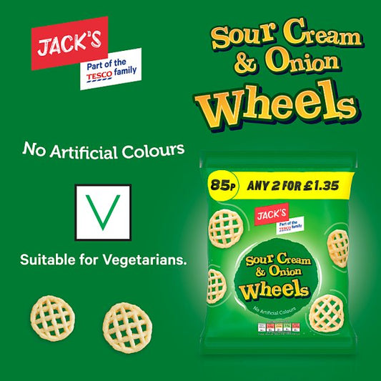 Jack's Sour Cream & Onion Wheels 20 x 55g