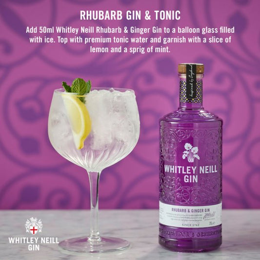 Whitley Neill Rhubarb & Ginger Gin - 70cl