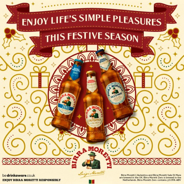 Birra Moretti Zero Alcohol Free Beer Bottles 24 x 330ml