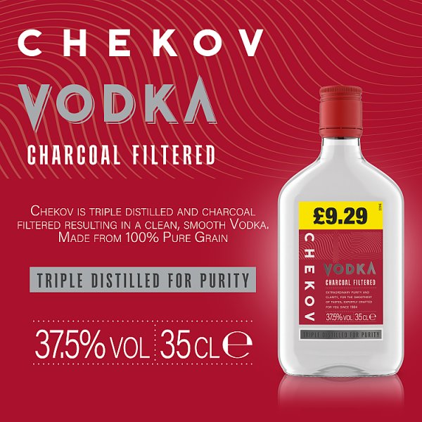 Chekov Charcoal Filtered Vodka 6 x 35cl
