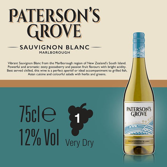Paterson's Grove Sauvignon Blanc Marlborough 6 x 75cl