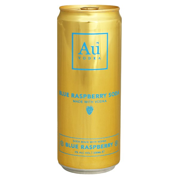 Au Vodka Blue Raspberry 12 x 330ml Can