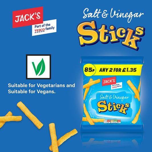 Jack's Salt & Vinegar Sticks 18 x 60g