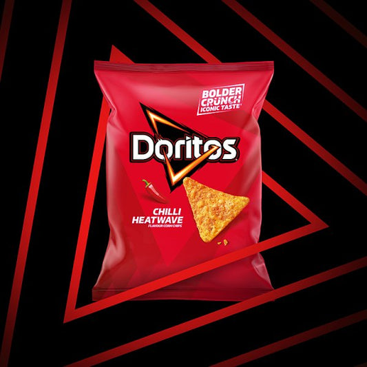 Doritos Chilli Heatwave Tortilla Chips Sharing Bag Crisps 12 x 140g
