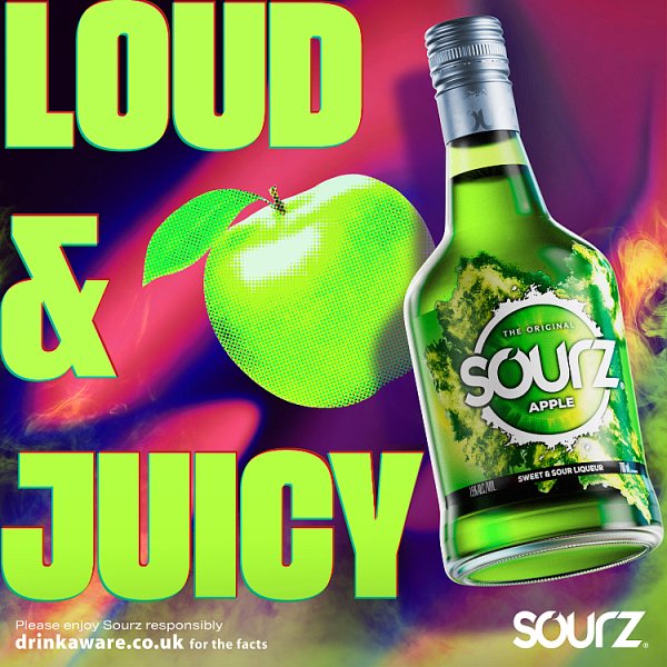 Sourz Apple Sweet & Sour Liqueur 70cl