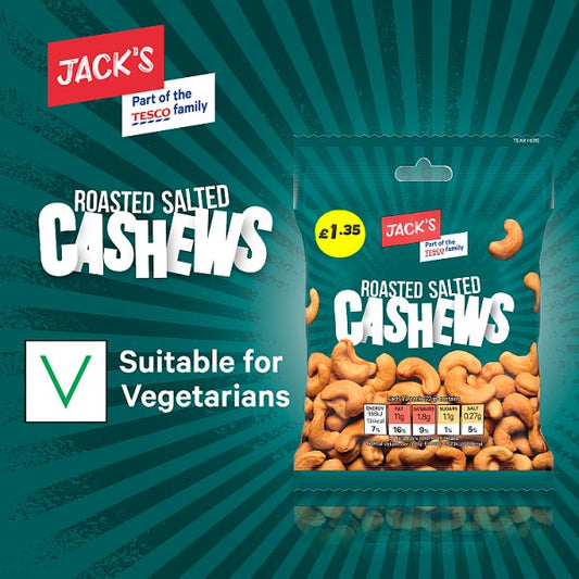 Jack's Roasted Salted Cashews 24 x 45g