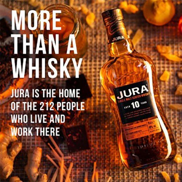 Jura Aged 10 Years Single Malt Scotch Whisky - 70cl