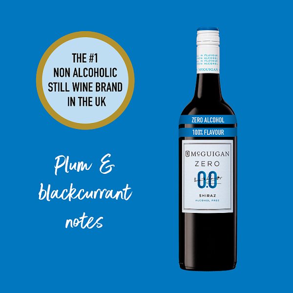 McGuigan Zero Shiraz Alcohol Free Australian Red Wine 6 x 75cl