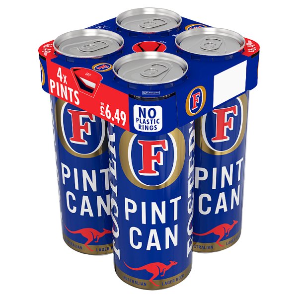 Foster's Australian Lager Beer Pints Can 6 x 568ml
