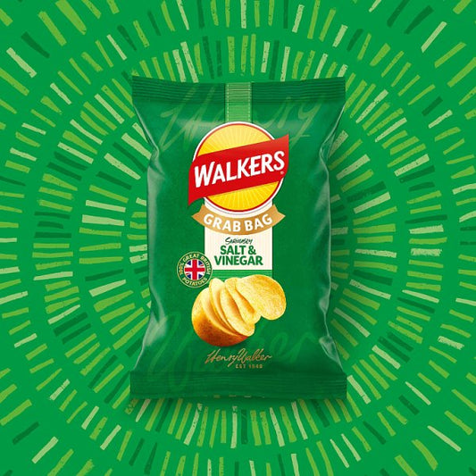 Walkers Salt & Vinegar Grab Bag Crisps 32 x 45g