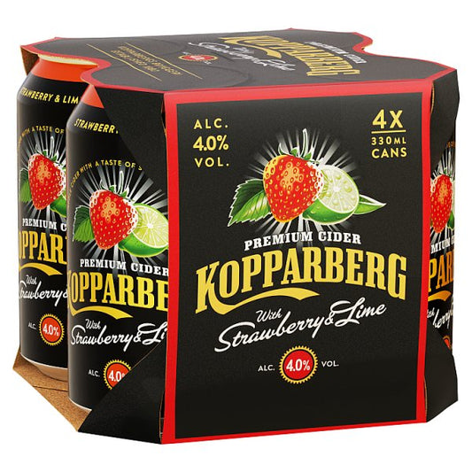 Kopparberg Premium Cider with Strawberry & Lime 24 x 330ml Cans
