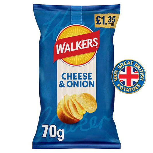 Walkers Cheese & Onion Sharing Crisps 18 x 70g