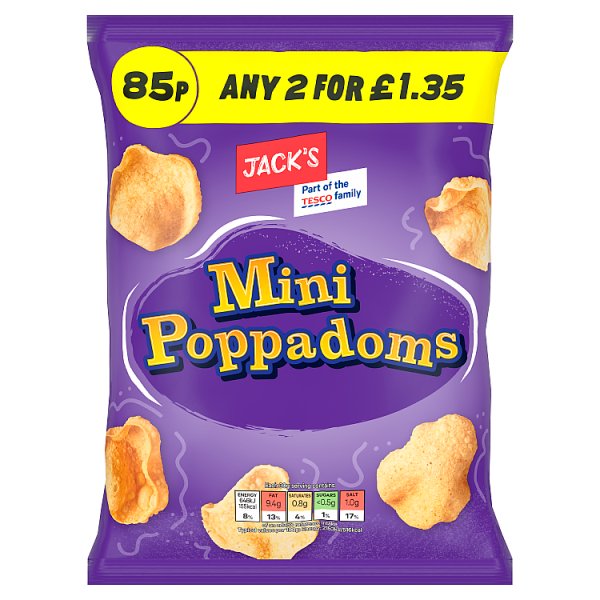 Jack's Mini Poppadoms 18 x 30g