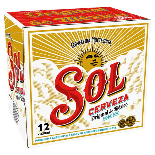 Sol Beer Original Mexican Lager 3.4% ABV Bottle 12 x 330ml