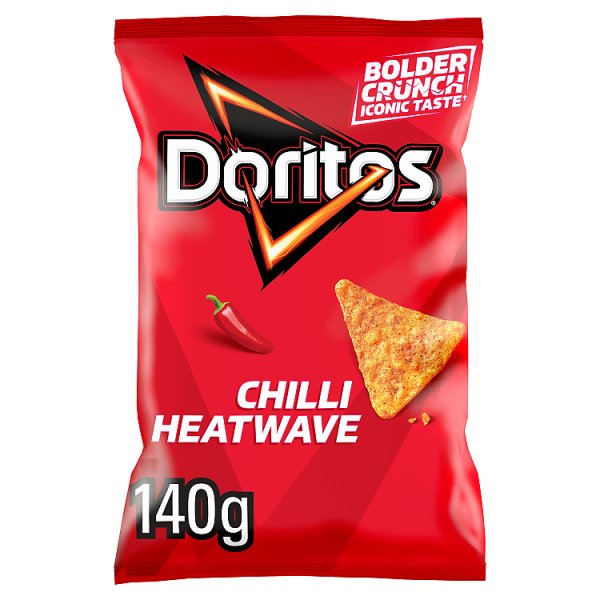 Doritos Chilli Heatwave Tortilla Chips Sharing Bag Crisps 12 x 140g
