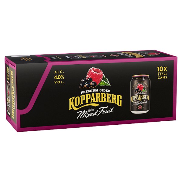 Kopparberg Premium Cider with Mixed Fruit 10 x 330ml Cans