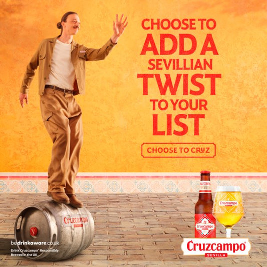 Cruzcampo Sevilla Lager Beer 4.4% ABV Cans 24 x 440ml
