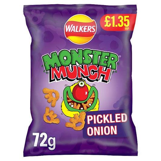 Walkers Monster Munch Pickled Onion Crisps 18 x 72g