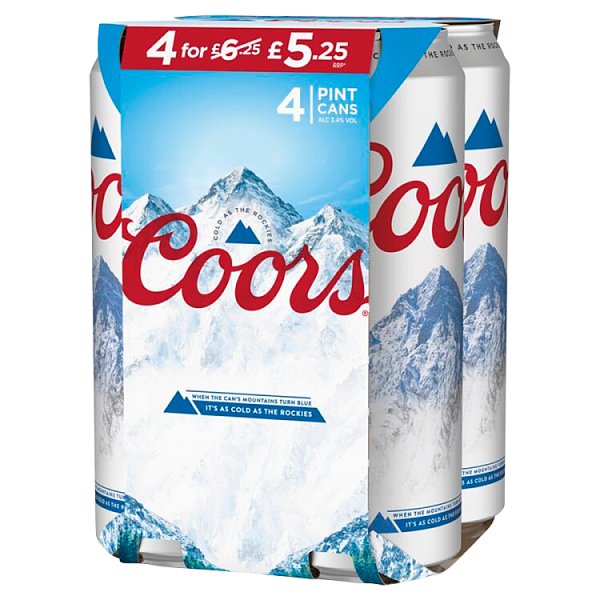 Coors Lager Beer Can 24 x 568ml