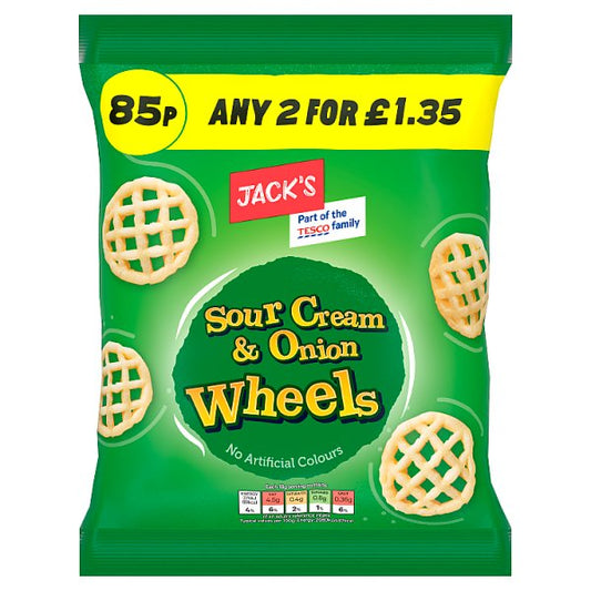Jack's Sour Cream & Onion Wheels 20 x 55g