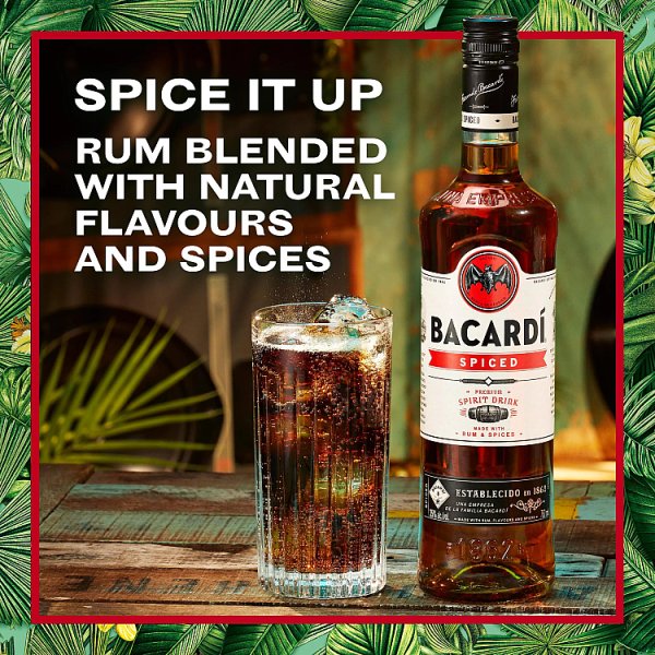 BACARDÍ Spiced Premium Rum Spirit Drink, - 70cl Bottle